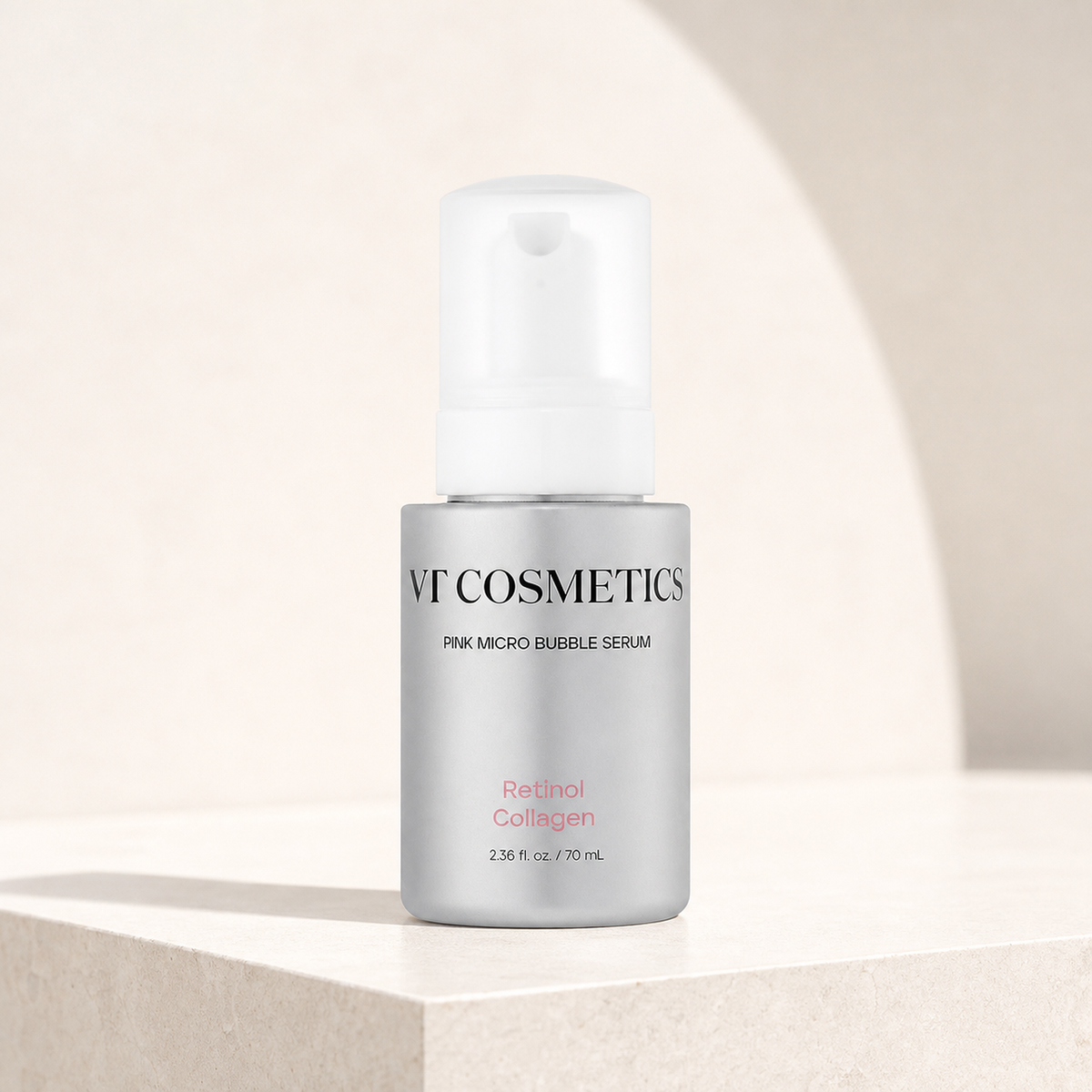 [VT Cosmetics] Retinol Collagen Pink Micro Bubble Serum 70ml - Premium product display PDP image
