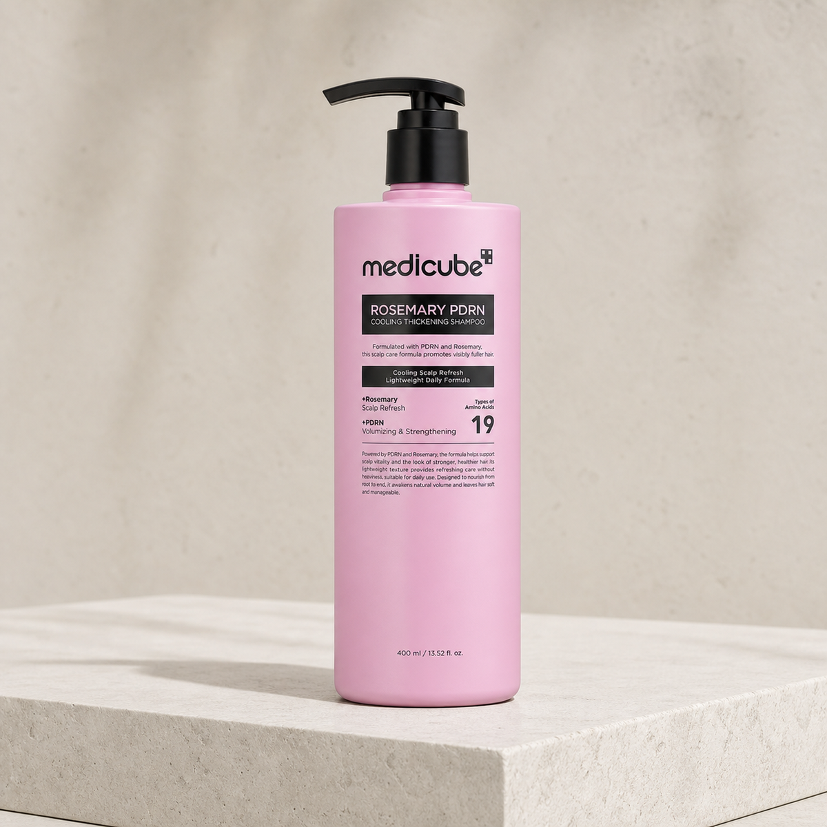 [Medicube] Rosemary PDRN Cooling Thickening Shampoo 400ml - Premium product display PDP image