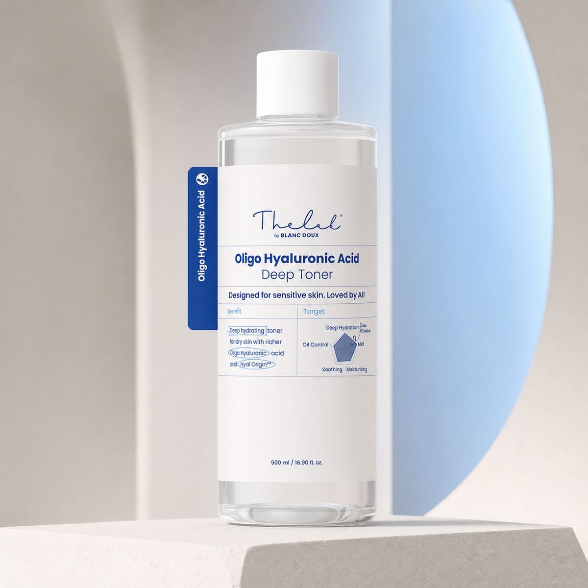 [THE LAB by BLANC DOUX] Oligo Hyaluronic Acid Deep Toner 500ml - Premium product display PDP image