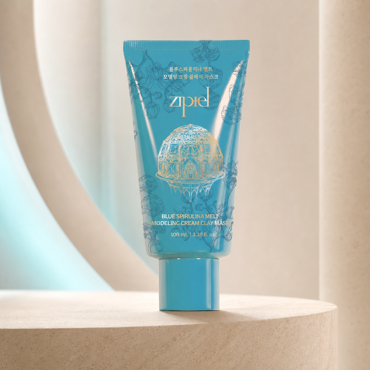 [zipiel] Blue Spirulina Melt Modeling Cream Clay Mask 100ml - Premium product display PDP image