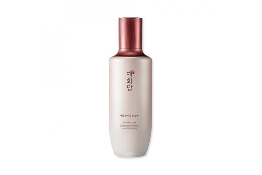 Thefaceshop Yehwadam Heaven Grade Ginseng Rejuvenating Emulsion 140ml — white bottle with gold label