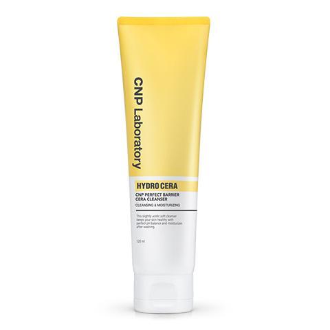 CNP Laboratory Perfect Barrier Cera Cleanser 120ml — white tube with teal label, product upright