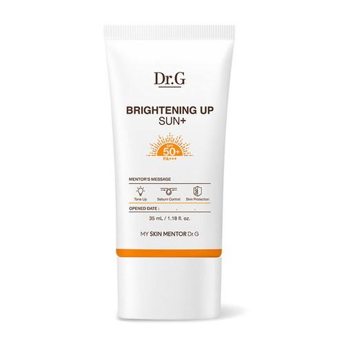Dr.G Brightening Up Sun SPF50+ PA+++ 50ml — peach-toned tube upright on light background