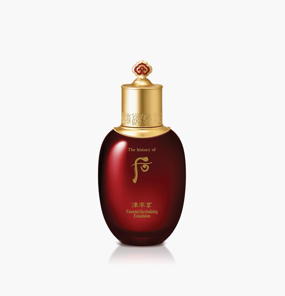 TheHistoryOfWhoo Jinyulhyang Essential Revitalizing Emulsion 110ml — gold pump bottle front view