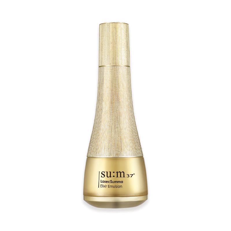 Su:m37 LosecSumma Emulsion 130ml — gold pump bottle with rich cream texture