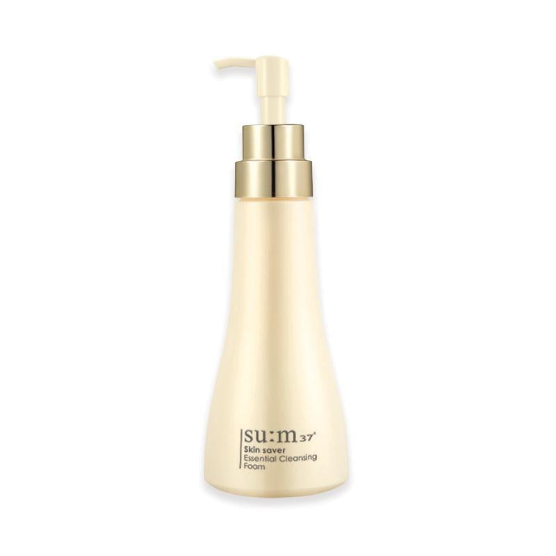 Su:m37 Skin Saver Essential Cleansing Foam 250ml — white pump bottle on clean background
