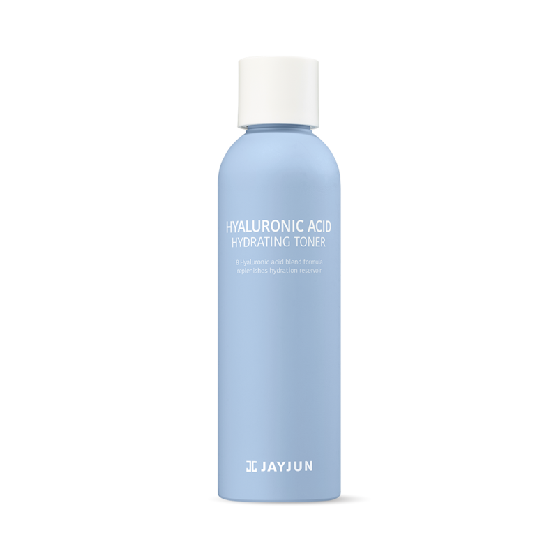JayJun Hyaluronic Acid Hydrating Toner 200ml — tall transparent bottle with blue label
