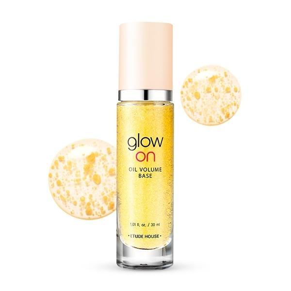 EtudeHouse Glow On Base Oil Volume 30ml — clear bottle with shimmer base