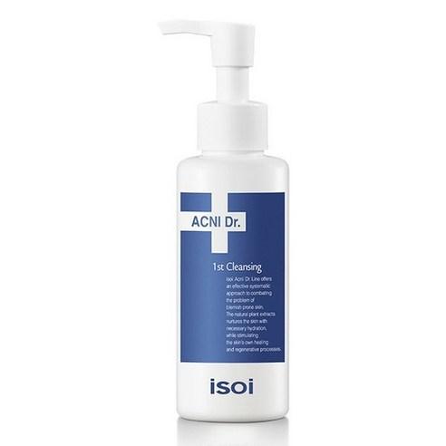 ISOI Acni 1st Cleansing 130ml — clear pump bottle with green label, front view