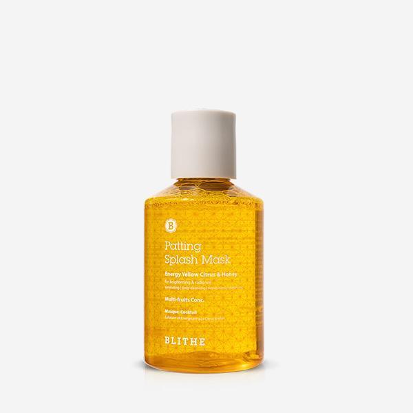 Blithe Patting Splash Mask Yellow Citrus Honey 150ml — yellow bottle with cap on bright background