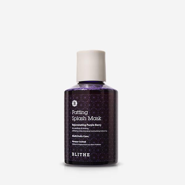 Blithe Patting Splash Mask Rejuvenating Purple Berry 150ml — purple bottle with white cap upright
