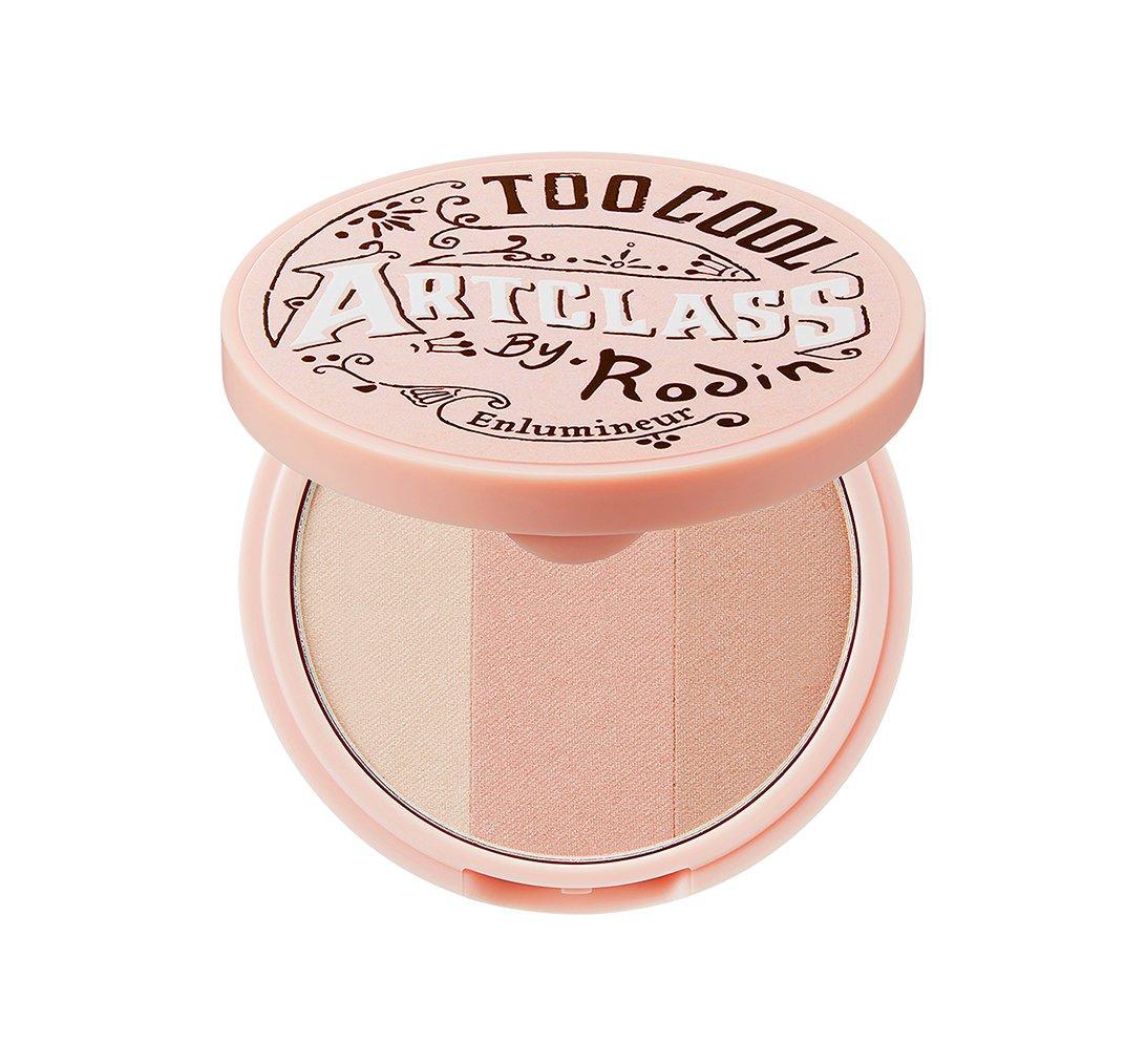 TooCoolForSchool Artclass By Rodin Highlighter 2 Luminous 11g — open palette showing three luminous powder shades