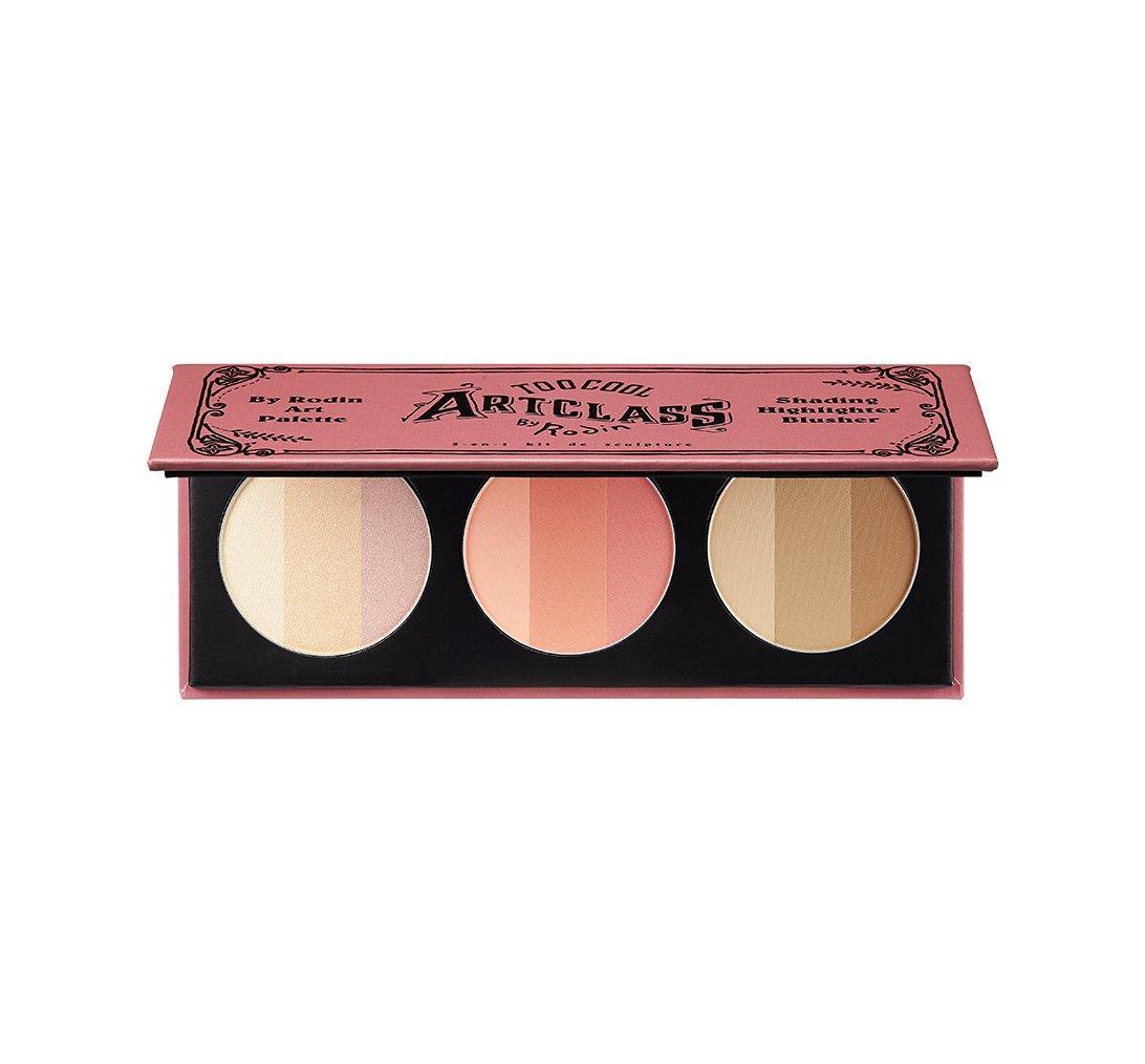 TooCoolForSchool Artclass by Rodin Art Palette 2 Rosee 13g — slim open palette showing contour and highlight shades