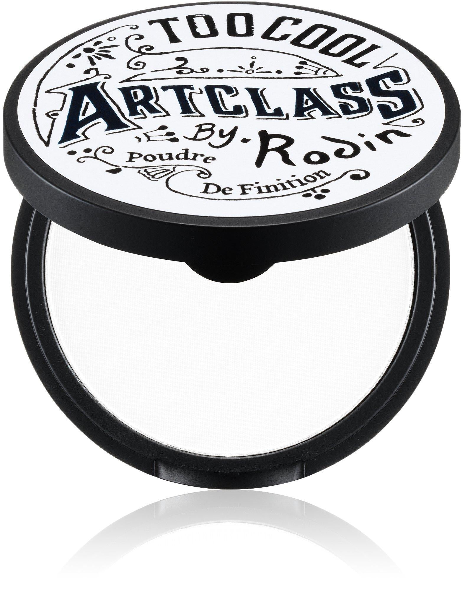 TooCoolForSchool Artclass By Rodin Finish Setting Pact 4g — compact open showing pressed mattifying powder with puff