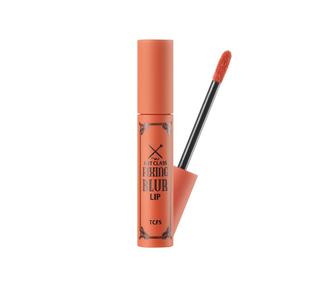 TooCoolForSchool Artclass Fixing Blur Lip 1 Posy Coral 4.5g — lip product wand with apricot coral shade swatch