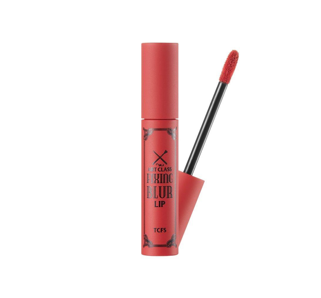 TooCoolForSchool Artclass Fixing Blur Lip 4 Chilling Rose 4.5g — wand showing bright rose-pink blur lip shade