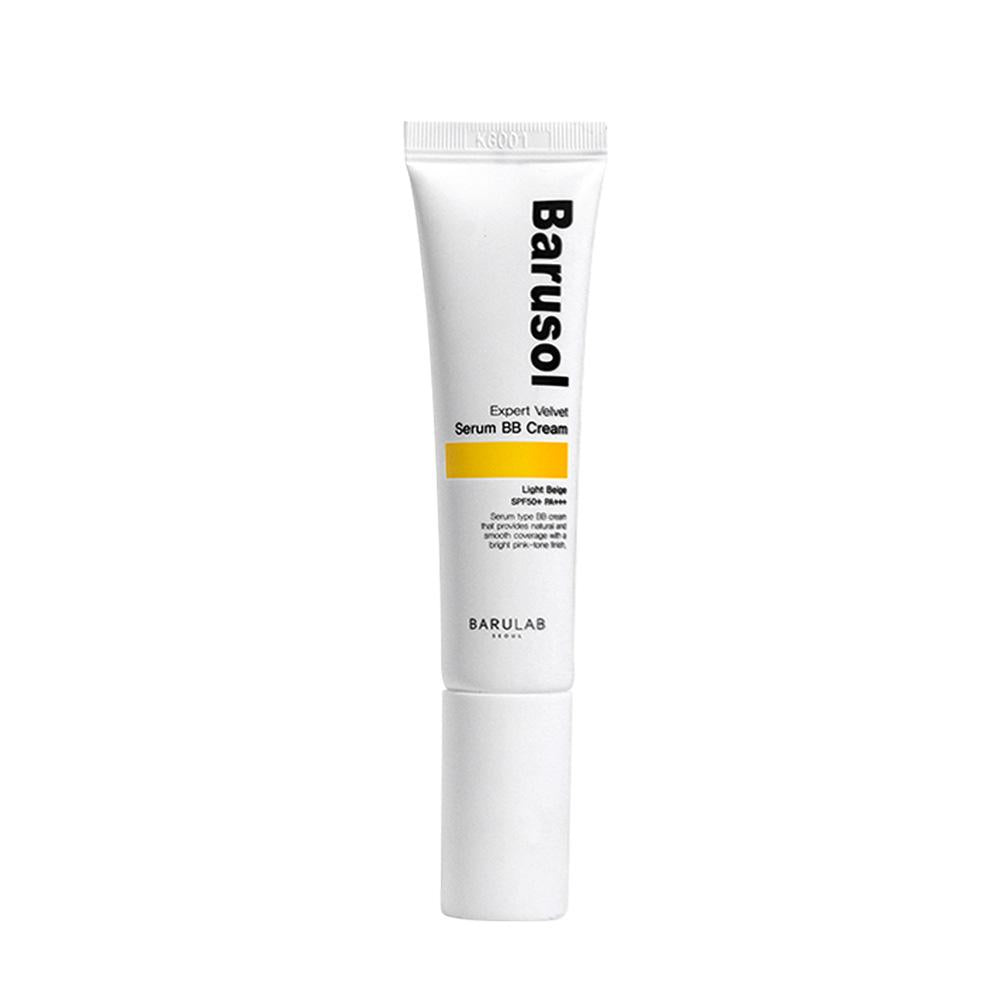BARULAB Barusol Expert Velvet Serum BB Cream 30ml — sleek tube standing on white background