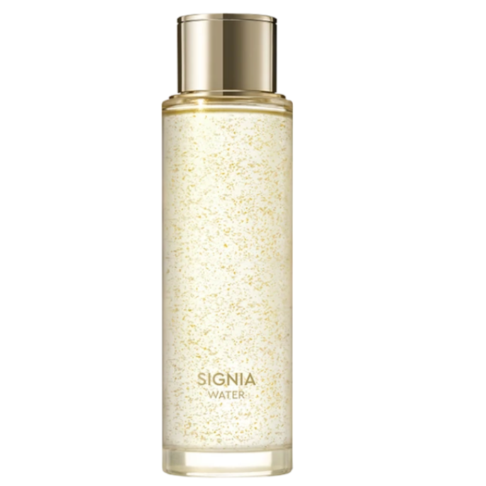Hera Signia Skin Refining Water 180ml — tall glass-look toner bottle on pale background