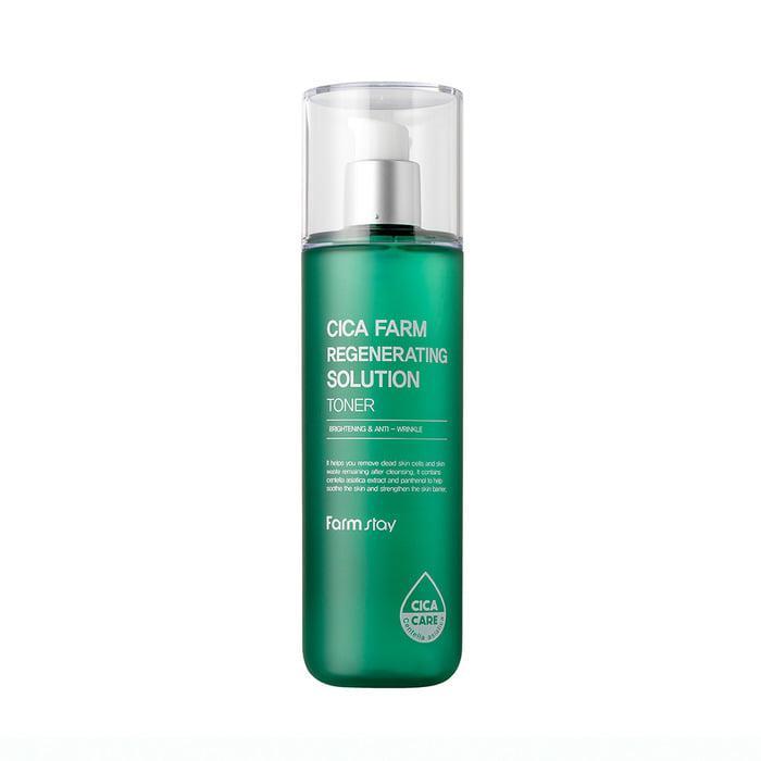 Farmstay Cica Farm Regenerating Solution Toner 200ml — spray or pump bottle with green label