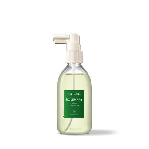 Aromatica Rosemary Root Enhancer 100ml — spray bottle with rosemary botanical label on natural background