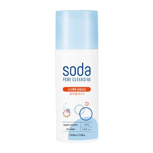 HolikaHolika Soda Pore Cleansing O2 Bubble Mask 100ml — pump bottle with blue label on white background