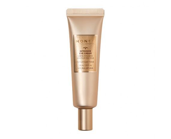 HolikaHolika Honey Royalactin Intensive Eye Cream 30ml — jar with gold lid on white background