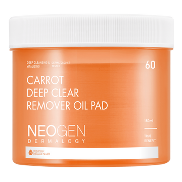 [NeoGen] DERMALOGY CARROT DEEP CLEAR OIL PAD 150ML (60 PADS)