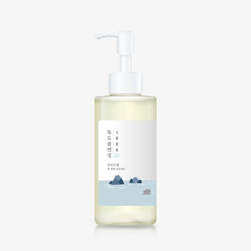 ROUNDLAB 1025 Dokdo Cleansing Oil 200ml — pump bottle with blue-toned label on white background