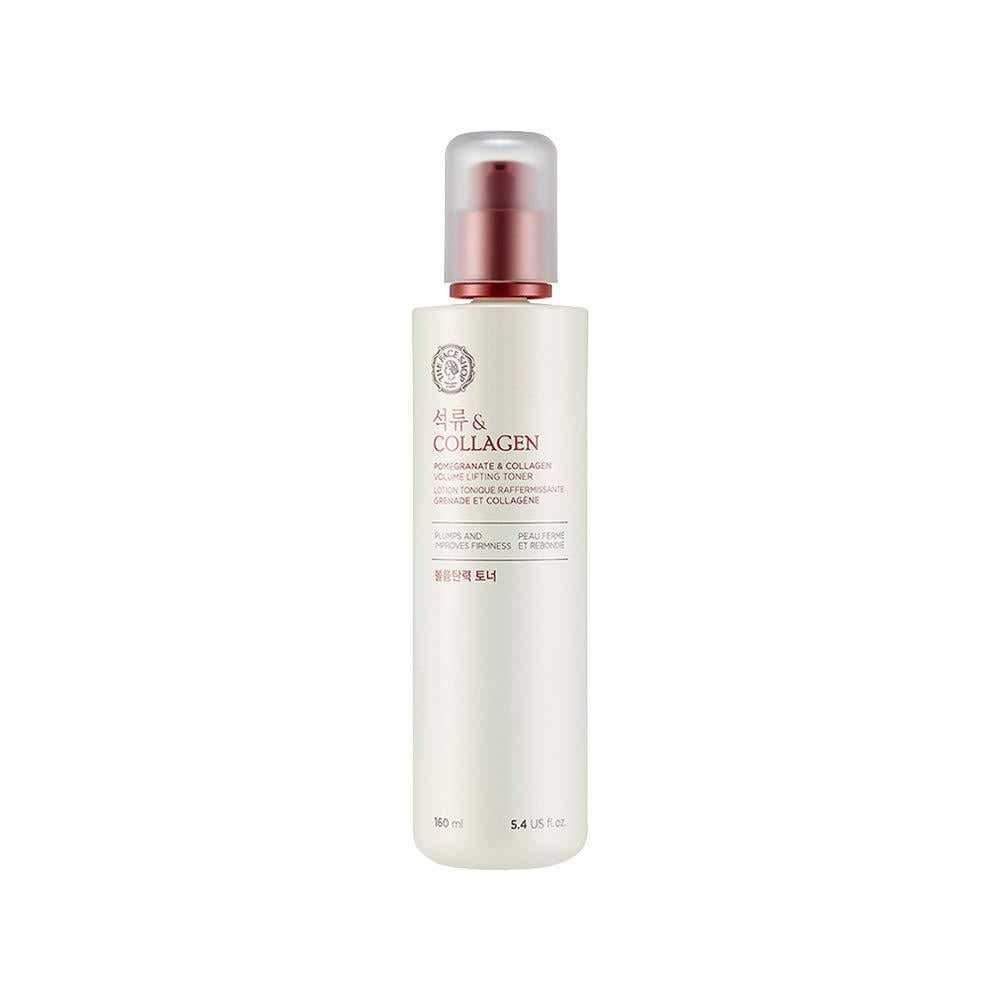 Thefaceshop Pomegranate Collagen Lifting Toner 160ml — glass bottle with pink label, front view