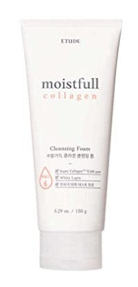 EtudeHouse Moistfull Collagen Cleansing Foam 150ml — white foam tube with cap closed