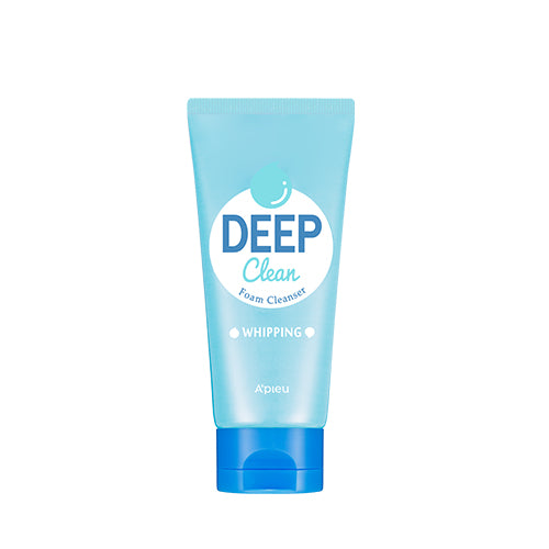 Apieu Deep Clean Whipping Foam Cleanser 130ml — white tube with cream texture detail on label
