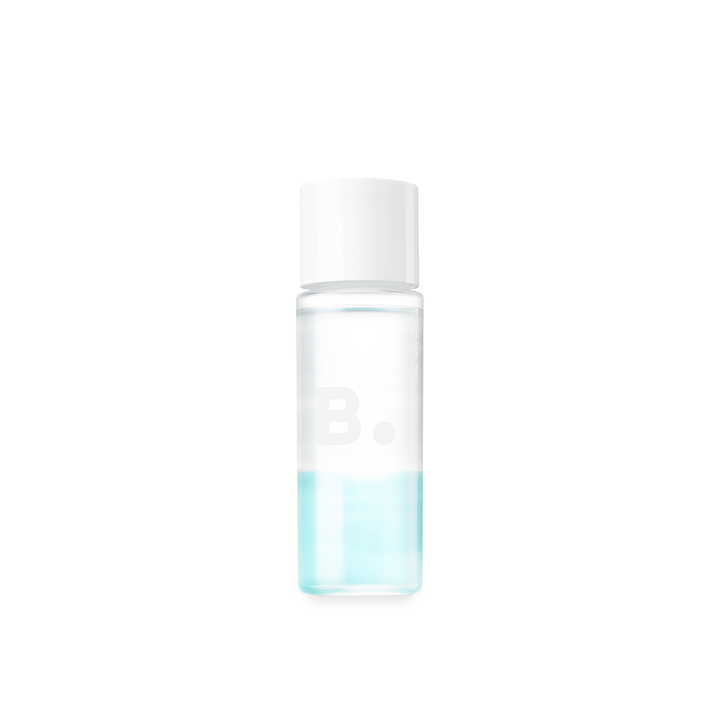 Banilaco Lip Eye Remover 100ml — two-layer bottle showing separated oil and water phases clearly