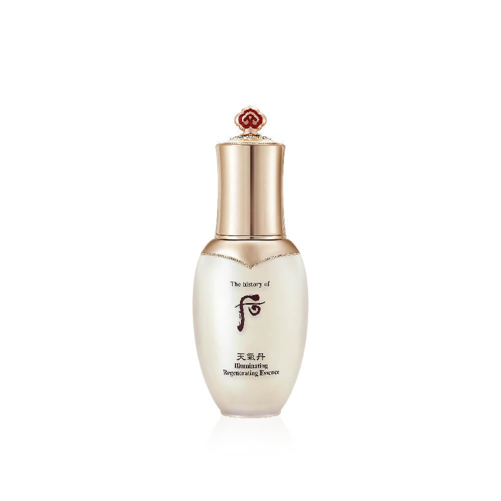 Thehistoryofwhoo Cheongidan Illuminating Regenerating Essence 50ml — ornate gold jar with red details