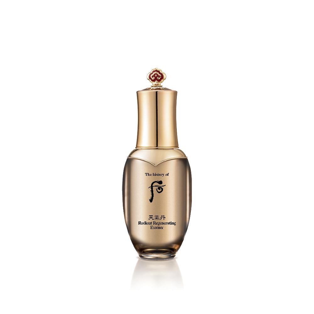 Thehistoryofwhoo Cheongidan Radiant Regenerating Essence 50ml — gold and white ornate bottle, front view