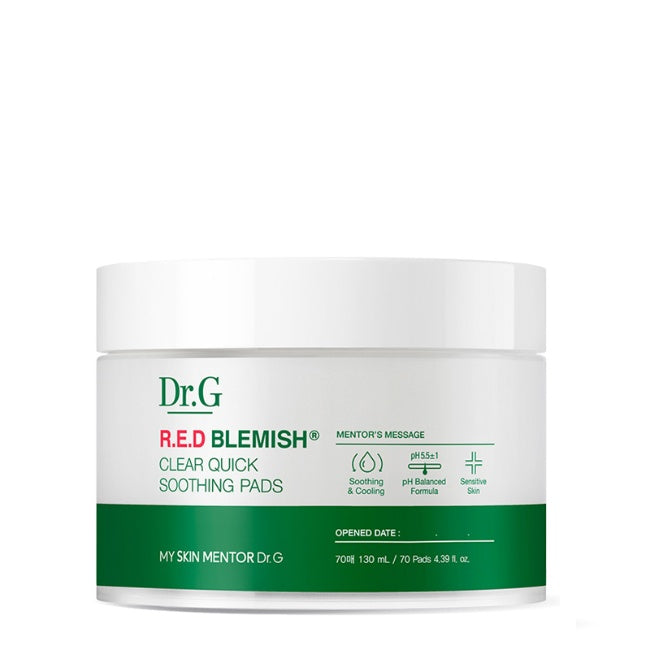[Dr.G] Red Blemish Clear Quick Soothing Pads 70ea - Keauty