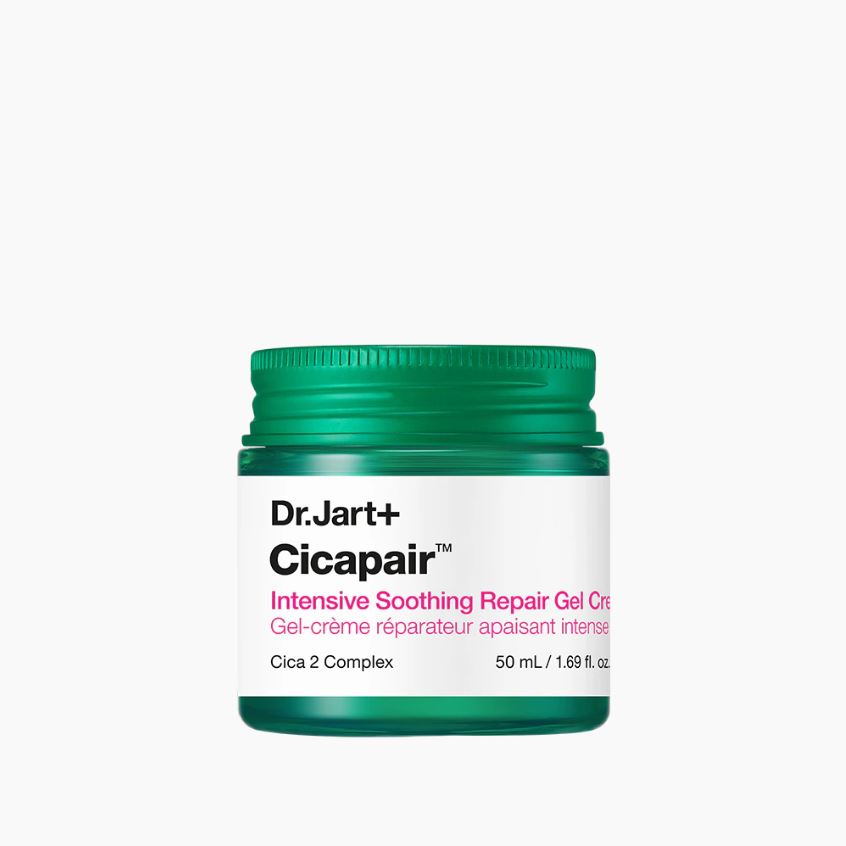Dr.Jart+ Cicapair Intensive Soothing Repair Gel Cream 50ml — green gel-cream jar open