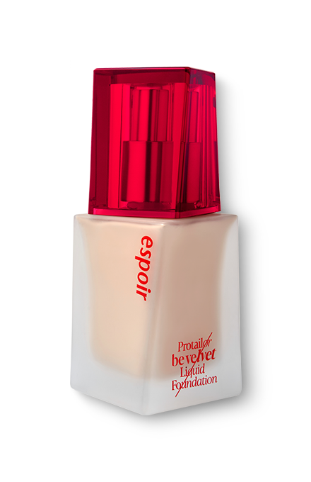 Espoir Protailor Be Velvet Foundation Tan No.8 — frosted glass bottle