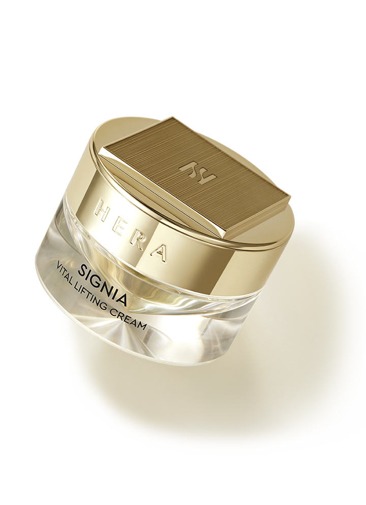 Hera Signia Vital Lifting Cream 60ml — luxury jar with gold-toned lid on white background