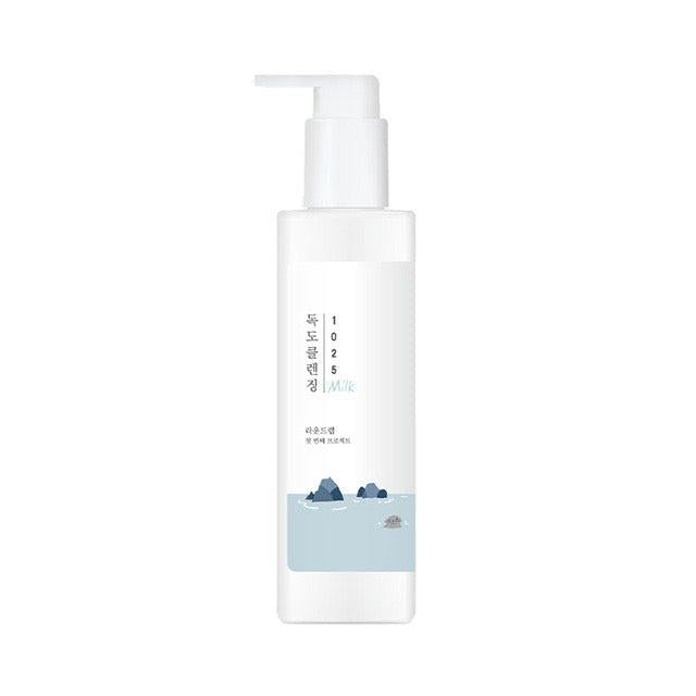 Roundlab 1025 Dokdo Cleansing Milk 200ml — white pump bottle on clean background