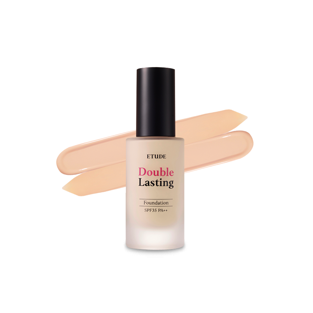Etudehouse Double Lasting Foundation 30g Light Vanilla — glass pump bottle upright