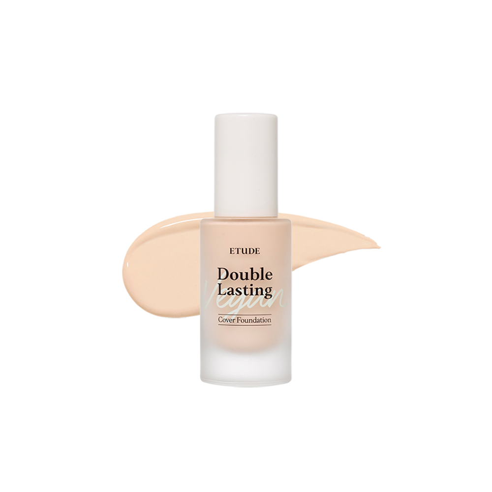 Etudehouse Double Lasting Vegan Foundation 30g Light Vanilla — glass pump bottle