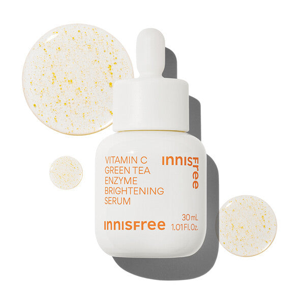 Innisfree Vitamin C Green Tea Enzyme Serum 30ml — amber dropper bottle with green label