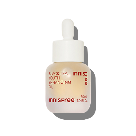 Innisfree Black Tea Youth Enhancing Oil 30ml — amber dropper bottle on white background