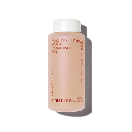 Innisfree Black Tea Youth Enhancing Skin 170ml — toner bottle with dark label, front view