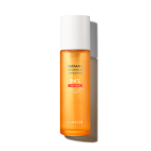 Laneige Radian-C Advanced Effector 150ml — glass bottle with dropper on white surface