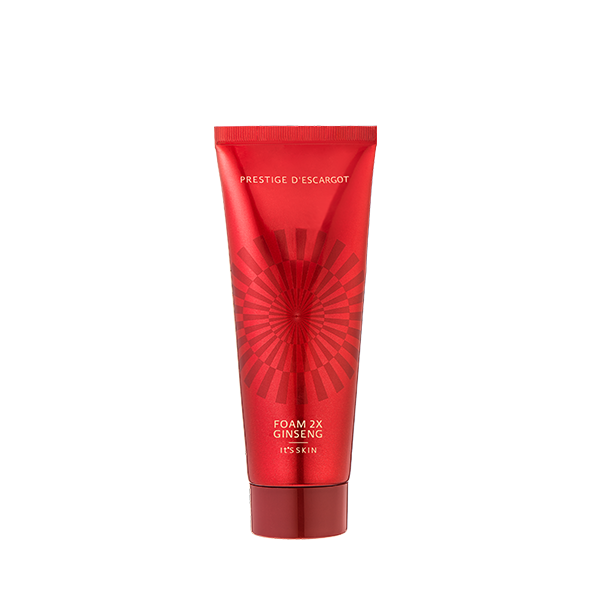 It'sSkin Prestige Foam 2X Ginseng D'escargot 150ml — tube with red ginseng label