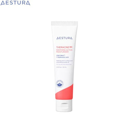 aestura Theracne365 Soothing Active Moisturizer 60ml — clean white tube with teal and black label