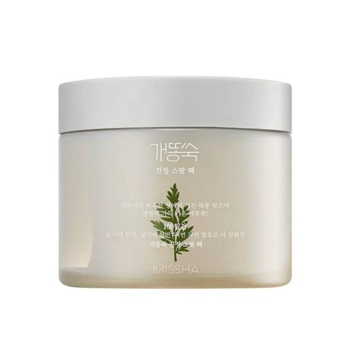 MISSHA Artemisia Calming Spot Pack 225ml 50ea — bottle with oversized sponge pads shown