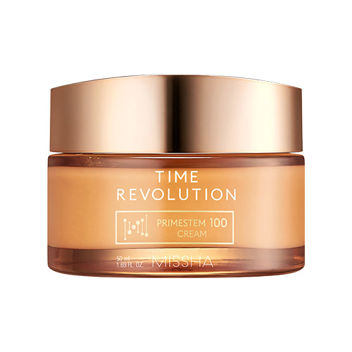 MISSHA Time Revolution Primestem100 Cream 50ml — jar with silver lid on white surface