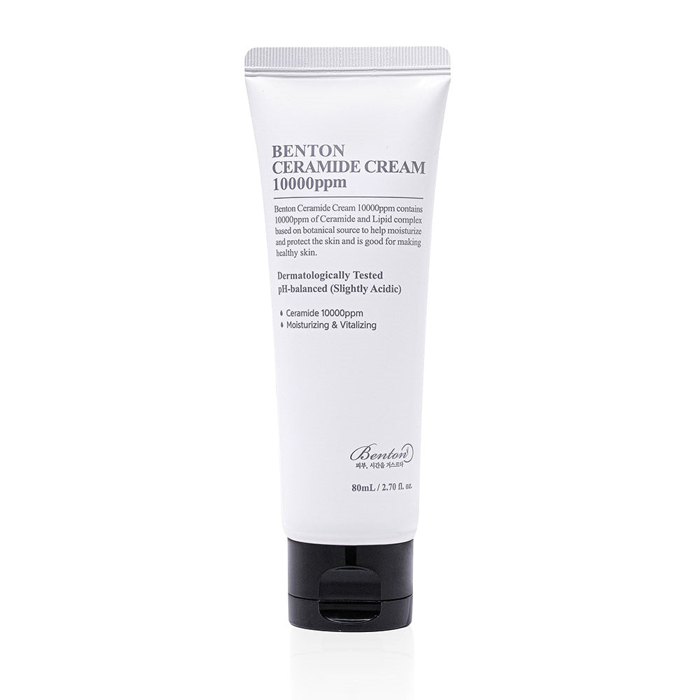 benton Ceramide Cream 10000ppm 80ml — white jar with cream lid showing ceramide label
